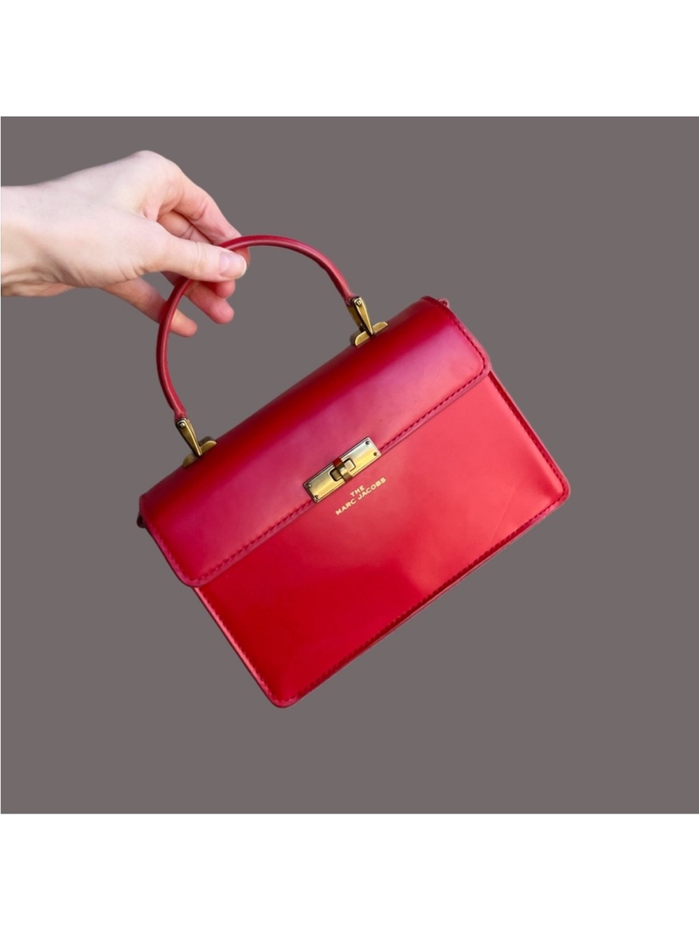 NWOT Marc Jacobs Red Leather Top-Handle Crossbody Bag